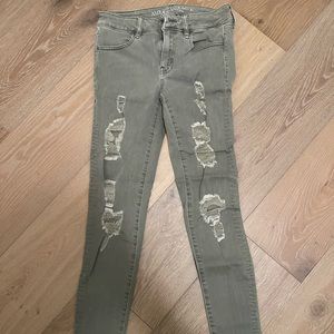 Hollister skinny jeans. Green. Great condition.